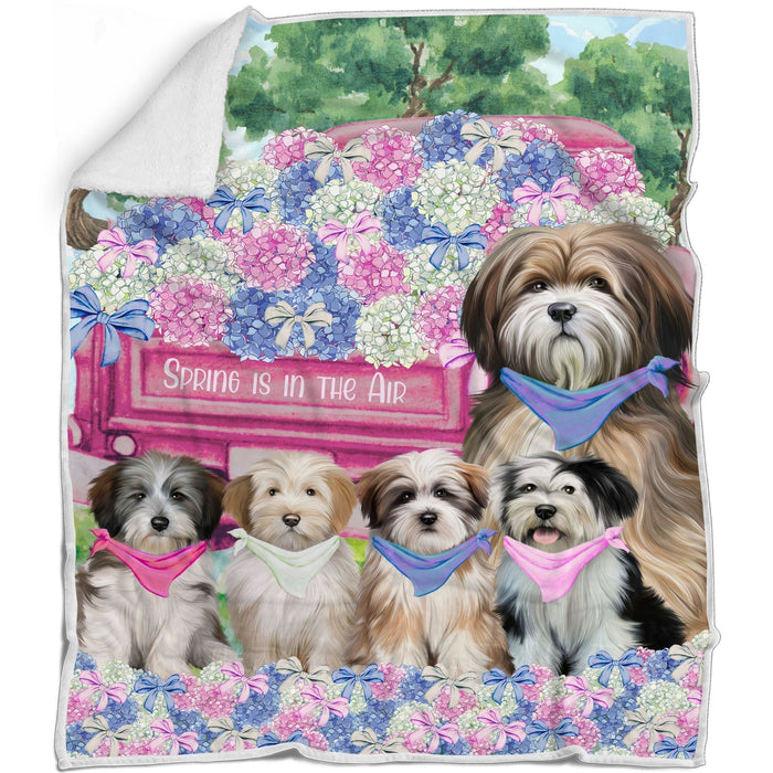 Tibetan Terrier Bed Blanket, Explore a Variety of Designs, Custom, Soft and Cozy, Personalized, Throw Woven, Fleece and Sherpa, Gift for Pet and Dog Lovers