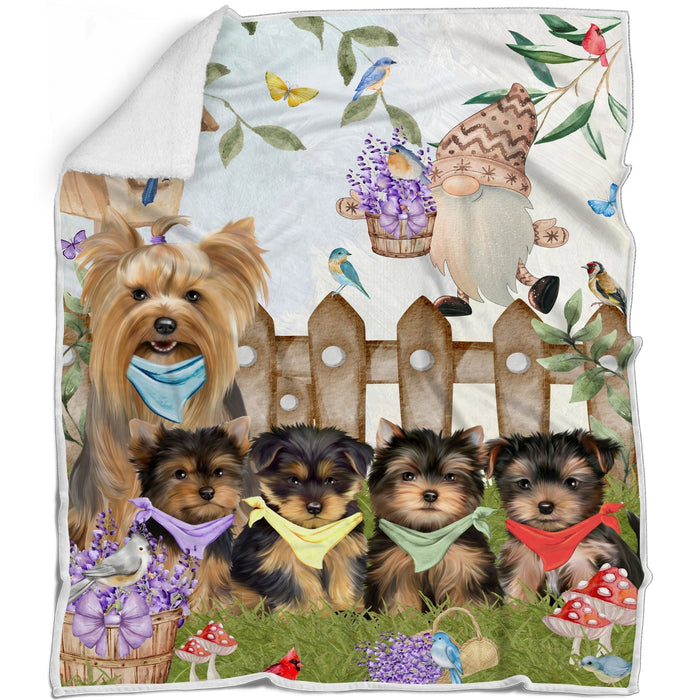 Yorkshire Terrier Bed Blanket, Explore a Variety of Designs, Personalized, Throw Sherpa, Fleece and Woven, Custom, Soft and Cozy, Dog Gift for Pet Lovers
