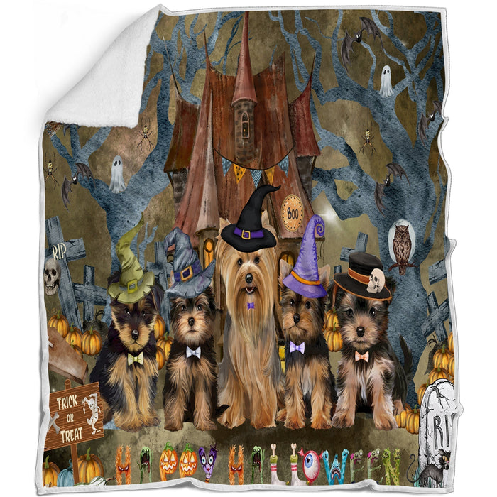 Yorkshire Terrier Blanket: Explore a Variety of Custom Designs, Bed Cozy Woven, Fleece and Sherpa, Personalized Dog Gift for Pet Lovers