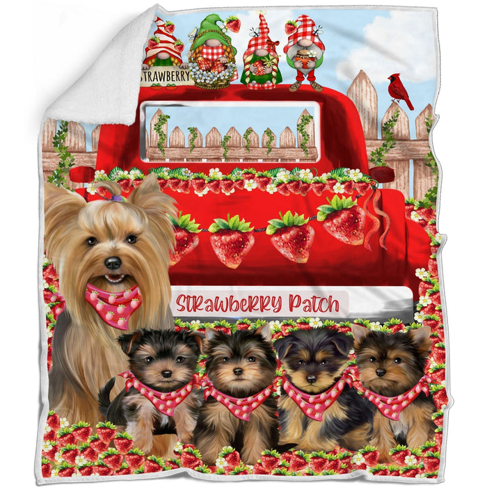 Yorkshire Terrier Bed Blanket, Explore a Variety of Designs, Personalized, Throw Sherpa, Fleece and Woven, Custom, Soft and Cozy, Dog Gift for Pet Lovers