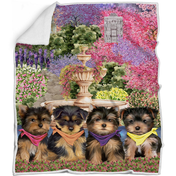 Yorkshire Terrier Bed Blanket, Explore a Variety of Designs, Custom, Soft and Cozy, Personalized, Throw Woven, Fleece and Sherpa, Gift for Pet and Dog Lovers