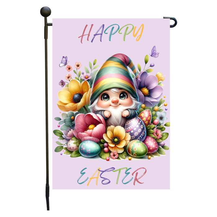 Easter Gnomes Joyful Springtime Garden Flag, Colorful Cute Bunny Multi Design , Personalized Pet Gift, Double Sided Yard Outdoor Decor - Design#2