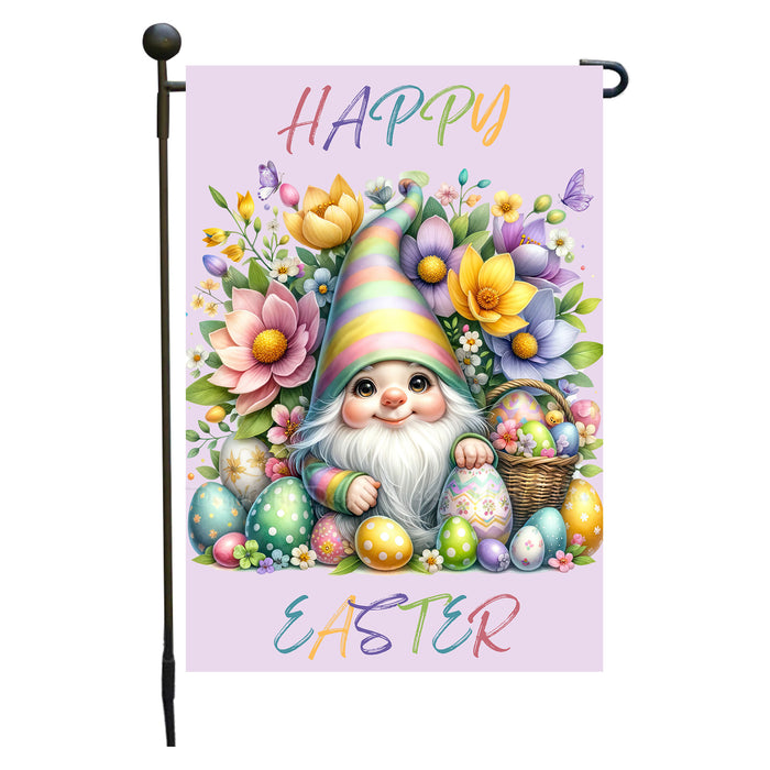 Easter Gnomes Joyful Springtime Garden Flag, Colorful Cute Bunny Multi Design , Personalized Pet Gift, Double Sided Yard Outdoor Decor - Design#3
