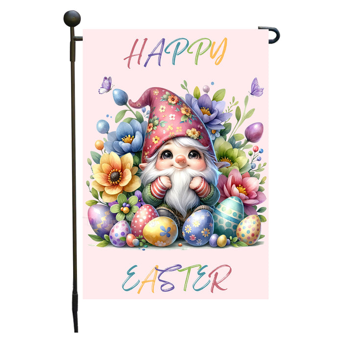 Easter Gnomes Joyful Springtime Garden Flag, Colorful Cute Bunny Multi Design , Personalized Pet Gift, Double Sided Yard Outdoor Decor - Design#5