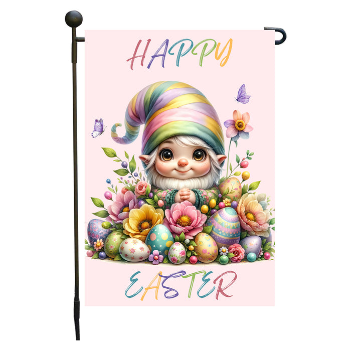 Easter Gnomes Joyful Springtime Garden Flag, Colorful Cute Bunny Multi Design , Personalized Pet Gift, Double Sided Yard Outdoor Decor - Design#6