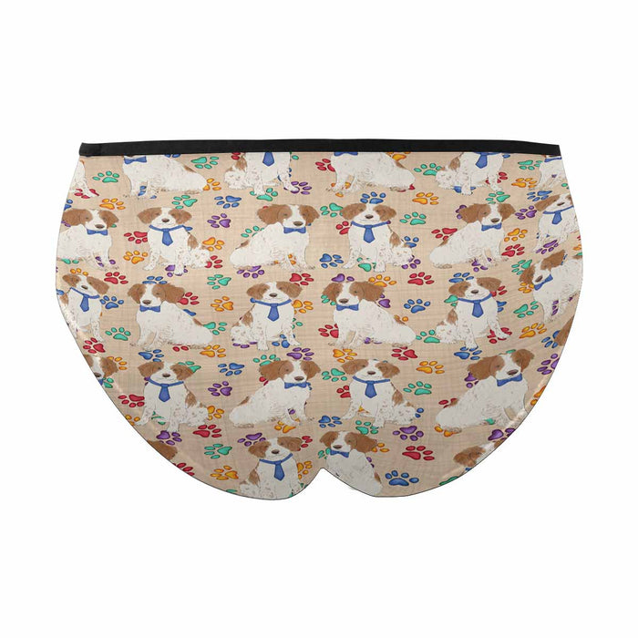 Brittany Spaniel Dogs Blue  Women&#039;s High Waist Briefs (Model L26)