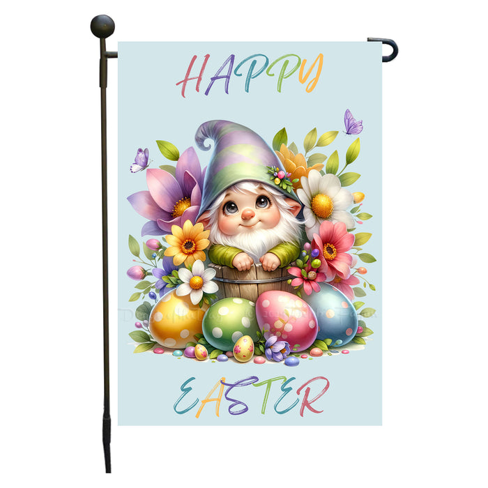 Easter Gnomes Joyful Springtime Garden Flag, Colorful Cute Bunny Multi Design , Personalized Pet Gift, Double Sided Yard Outdoor Decor - Design#8