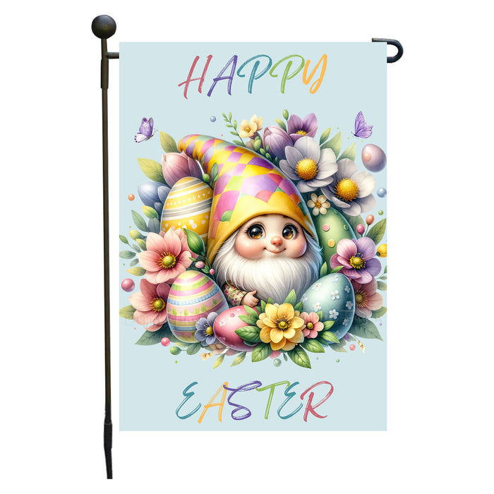 Easter Gnomes Joyful Springtime Garden Flag, Colorful Cute Bunny Multi Design , Personalized Pet Gift, Double Sided Yard Outdoor Decor - Design#11