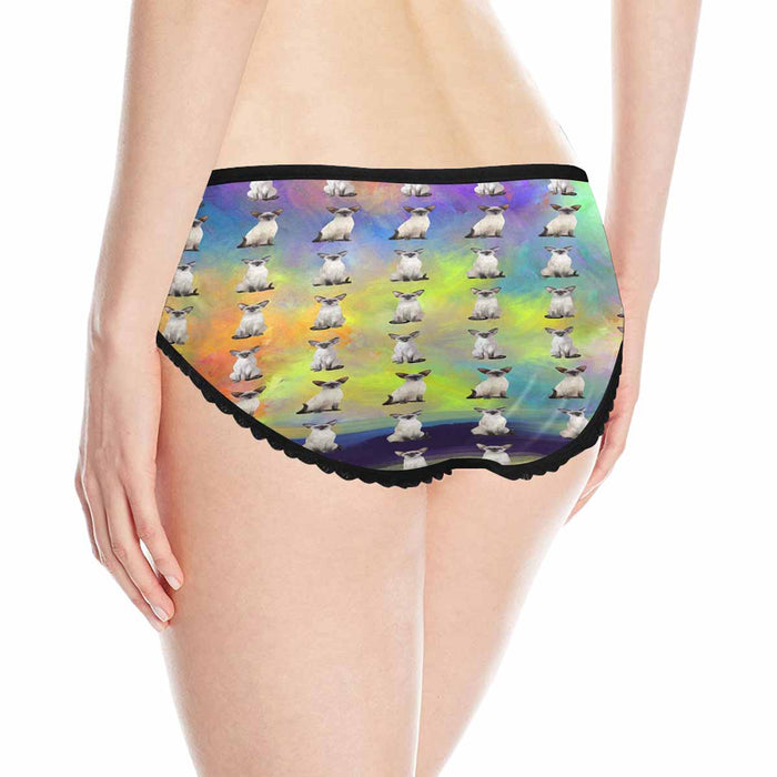 Oriental Blue Point Siamese Cats  Women&#039;s All Over Print Classic Briefs