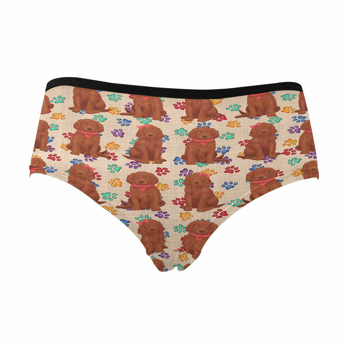Irish Red Setter Dogs Red  Women's High Waist Briefs (Model L26)