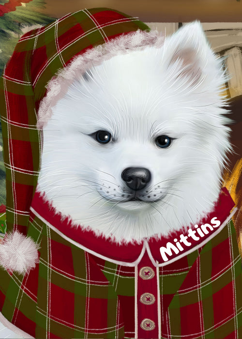 Custom Digital Painting Art Photo Personalized Dog Cat in Christmas Stocking Hung Background