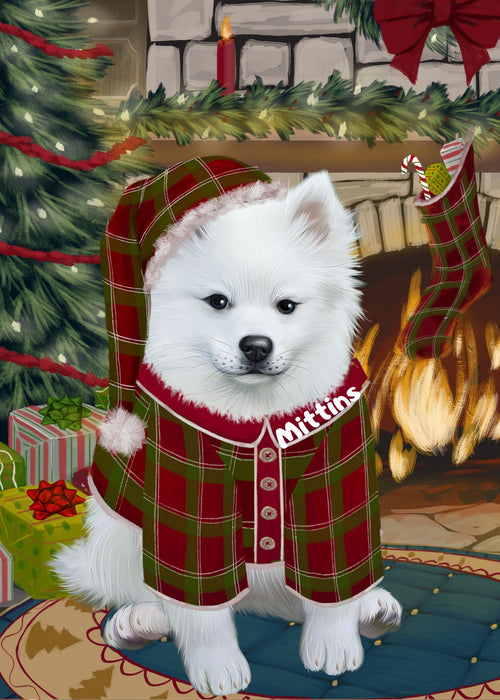 Custom Digital Painting Art Photo Personalized Dog Cat in Christmas Stocking Hung Background
