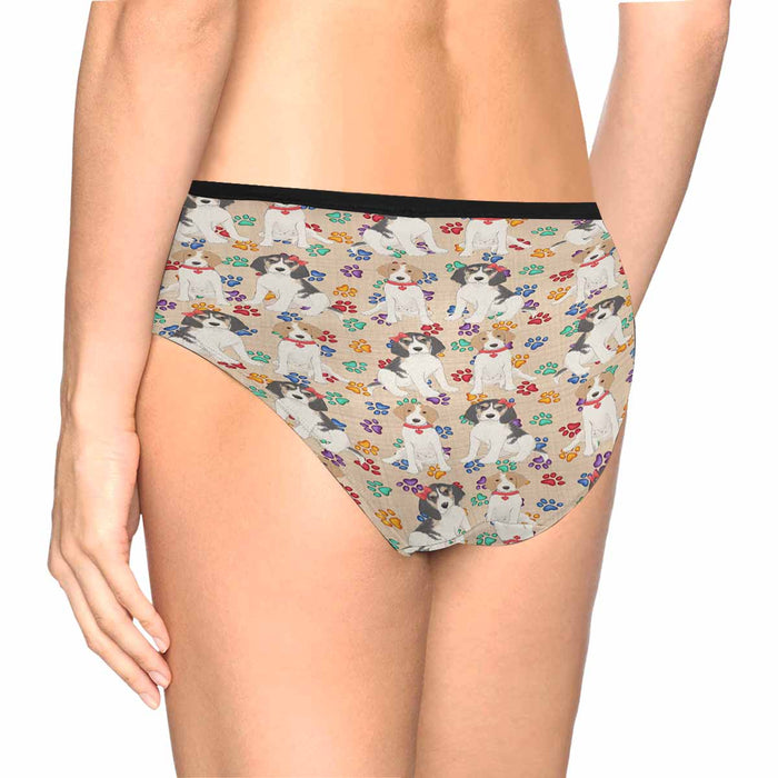 Treeing Walker Coonhound Dogs Red  Women&#039;s High Waist Briefs (Model L26)