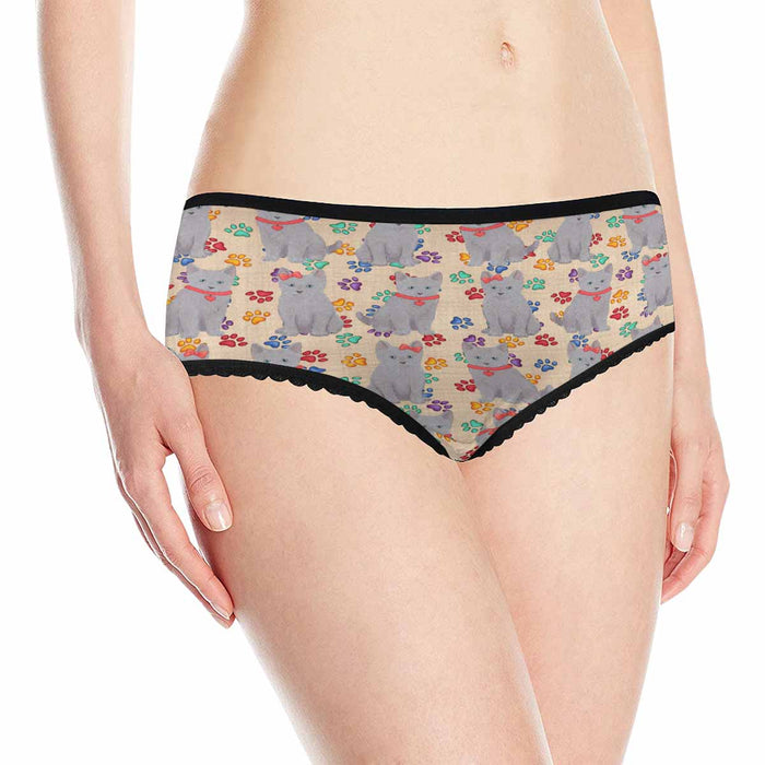 Russian Blue Cats Red  Women&#039;s All Over Print Classic Briefs