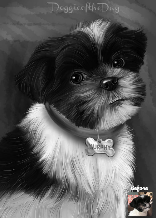 Digital Painting PERSONALIZED Caricature PET PORTRAIT! Custom Pet Dog or Cat Art