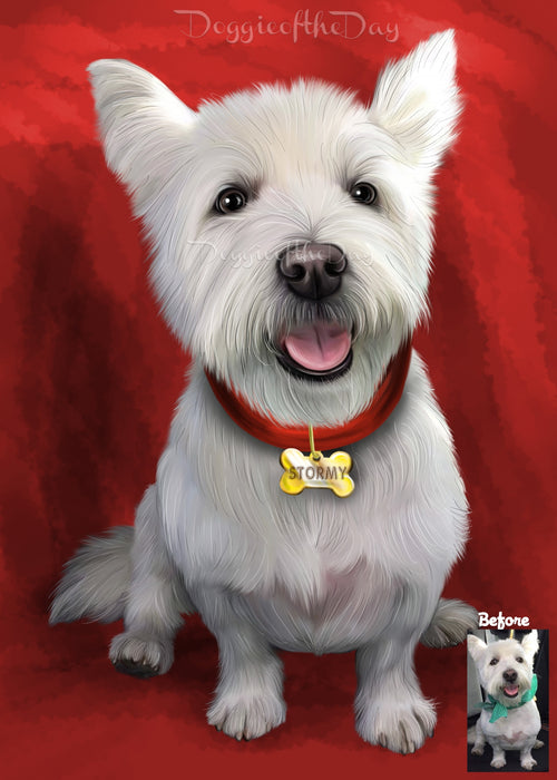 Digital Painting PERSONALIZED PET PORTRAIT! Custom Pet Dog or Cat Art