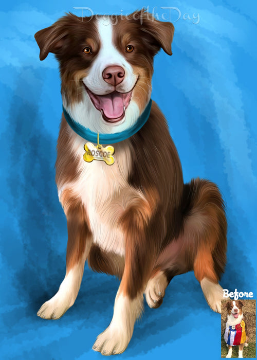 Digital Painting PERSONALIZED PET PORTRAIT! Custom Pet Dog or Cat Art