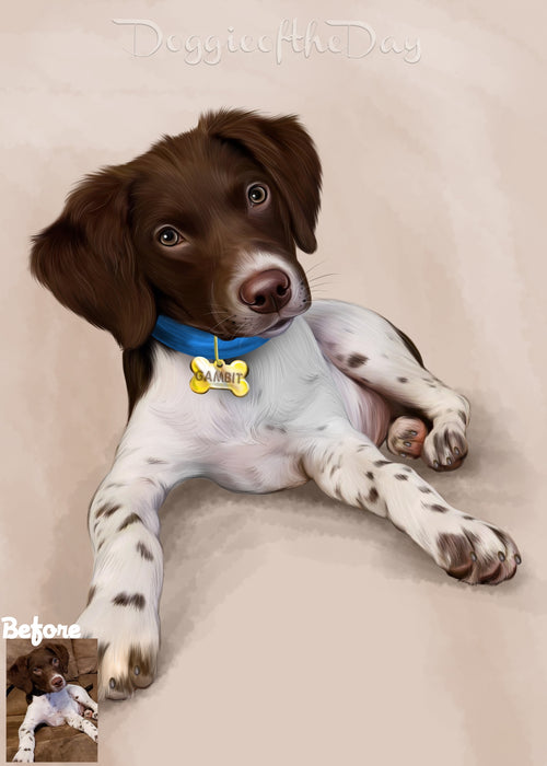 Digital Painting PERSONALIZED PET PORTRAIT! Custom Pet Dog or Cat Art