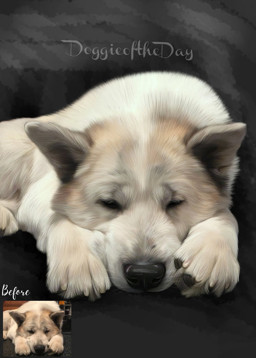 Digital Painting PERSONALIZED PET PORTRAIT! Custom Pet Dog or Cat Art