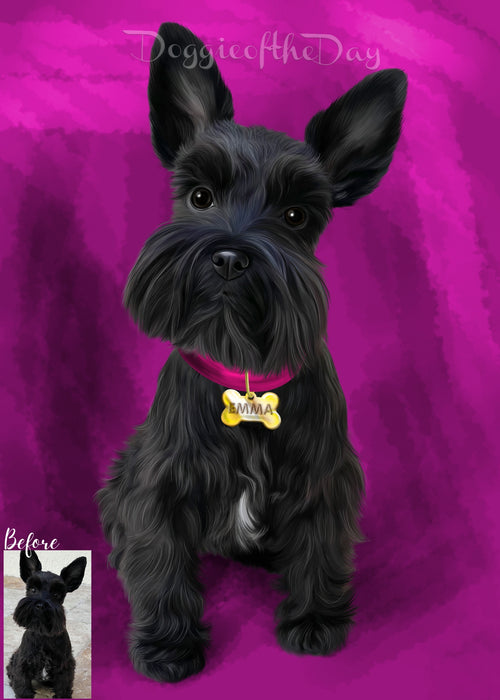 Digital Painting PERSONALIZED PET PORTRAIT! Custom Pet Dog or Cat Art