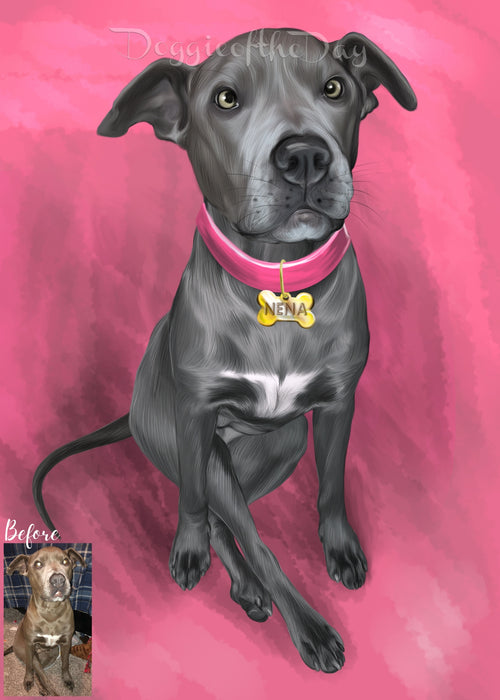 Digital Painting PERSONALIZED PET PORTRAIT! Custom Pet Dog or Cat Art