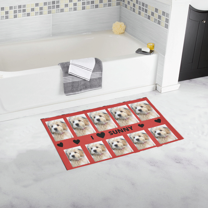 Custom Add Your Photo Here PET Dog Cat Photos on Bath Mat