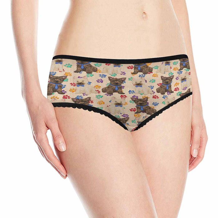 Cairn Terrier Dogs Blue  Women&#039;s All Over Print Classic Briefs