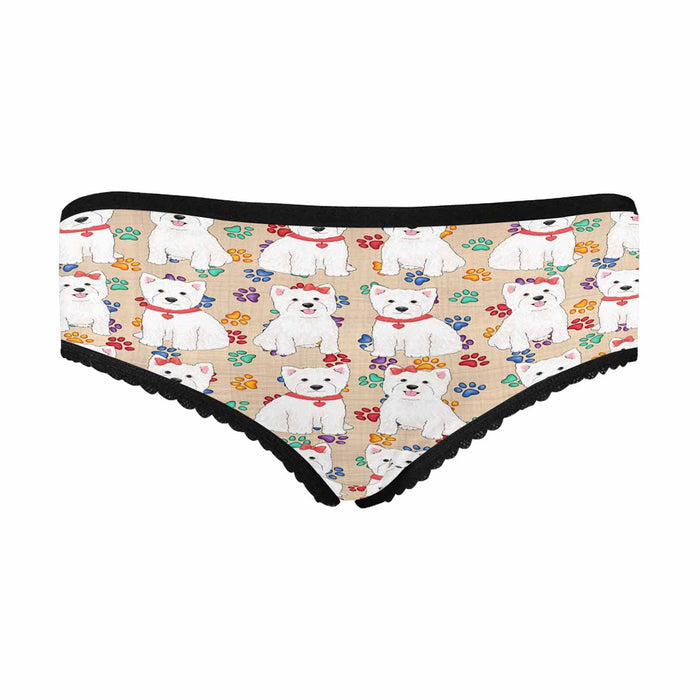 West Highland Terrier Dogs Red  Women&#039;s All Over Print Classic Briefs