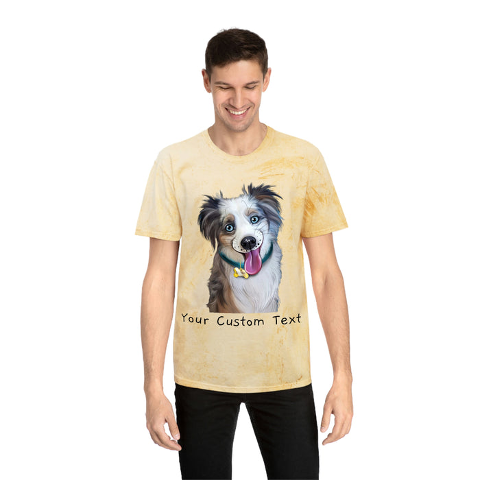 Personalized T-Shirt Custom Dog with Text Unisex Color Blast