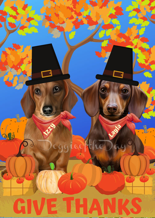 Custom Digital Painting Art Photo Personalized Dog Cat in Give Thanks Background