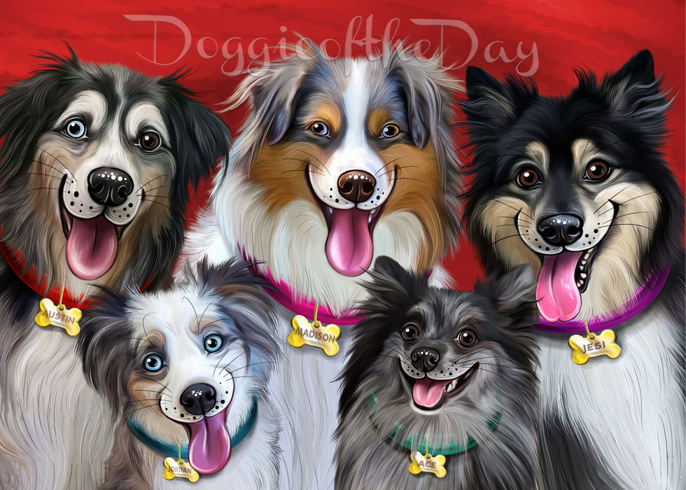 Digital Painting PERSONALIZED Caricature PET PORTRAIT! Custom Pet Dog or Cat Art