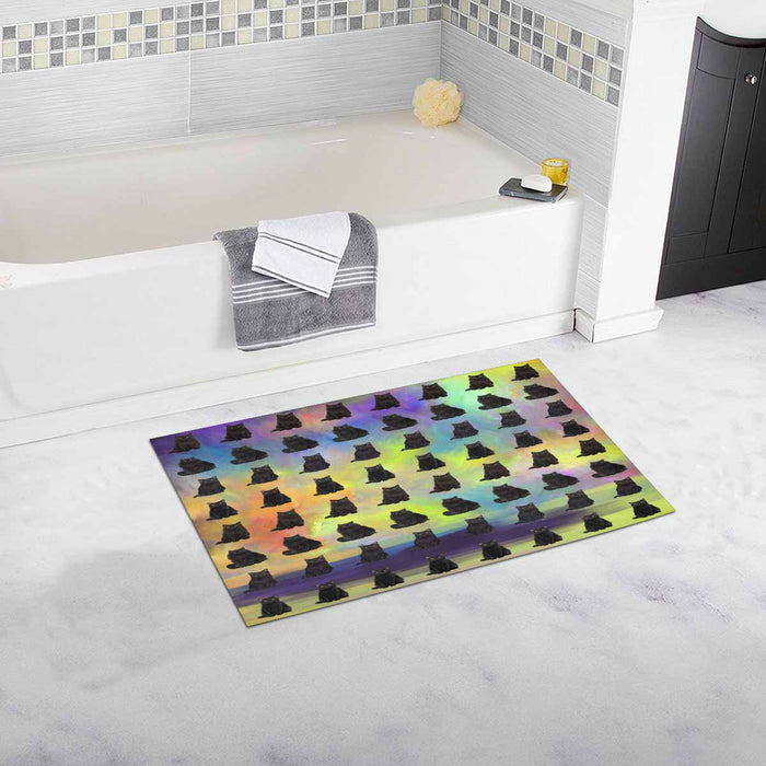 Black Cats  Bath Rug 16" x 28"