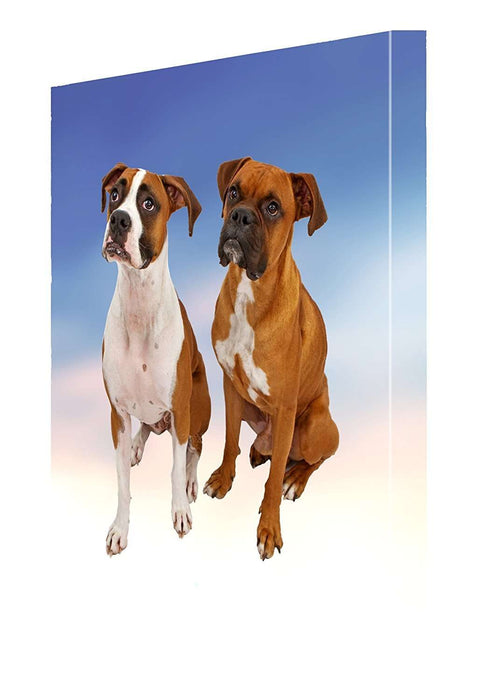 2 Boxers Dog Canvas