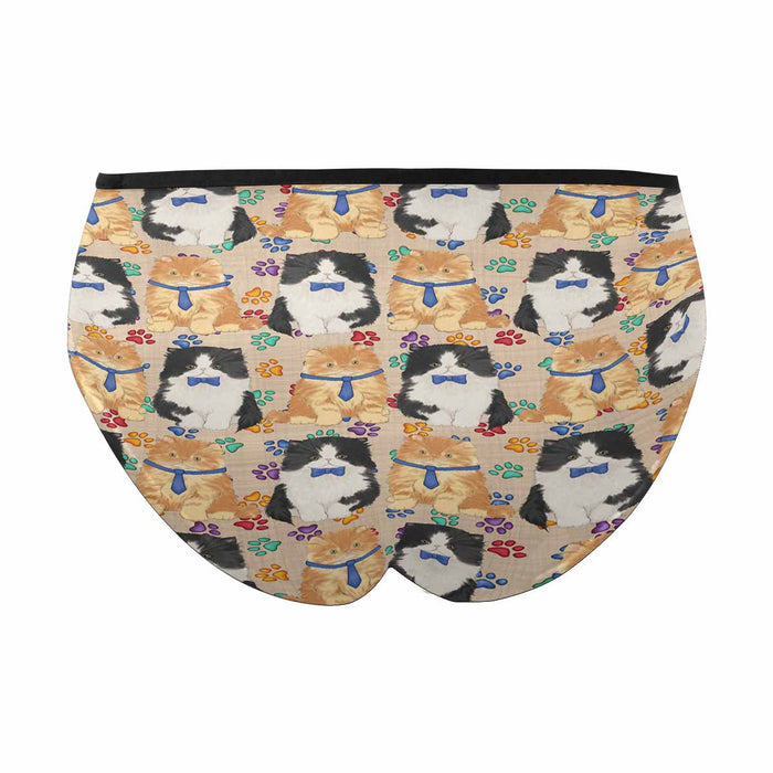 Persian Cats Blue  Women&#039;s High Waist Briefs (Model L26)