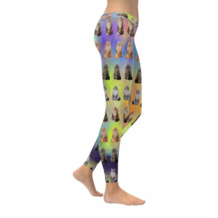 Siberian Cats  All-Over Low Rise Leggings (Model L07) (Outside Serging)