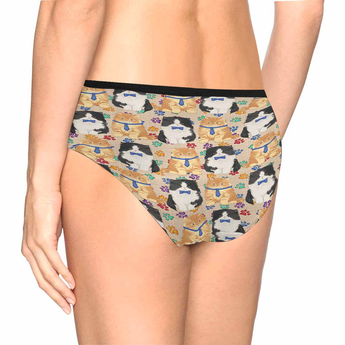 Persian Cats Blue  Women&#039;s High Waist Briefs (Model L26)