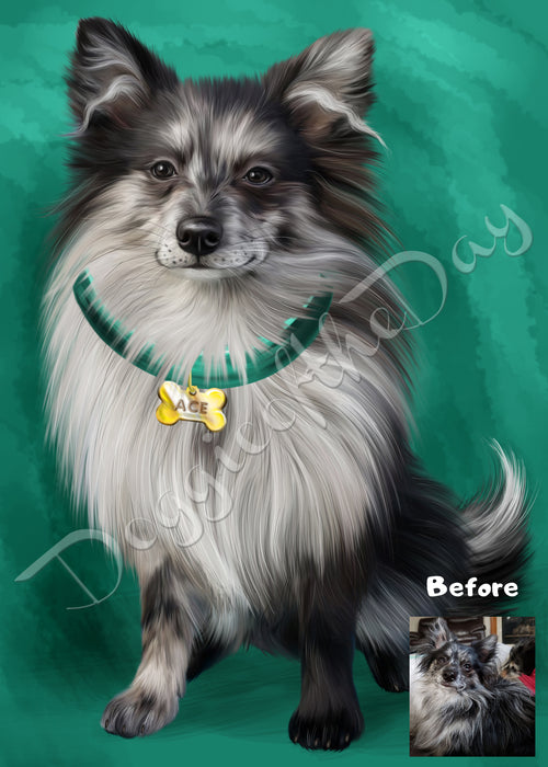 Digital Painting PERSONALIZED PET PORTRAIT! Custom Pet Dog or Cat Art