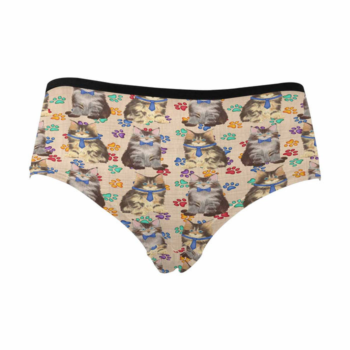 Maine Coon Cats Blue  Women&#039;s High Waist Briefs (Model L26)