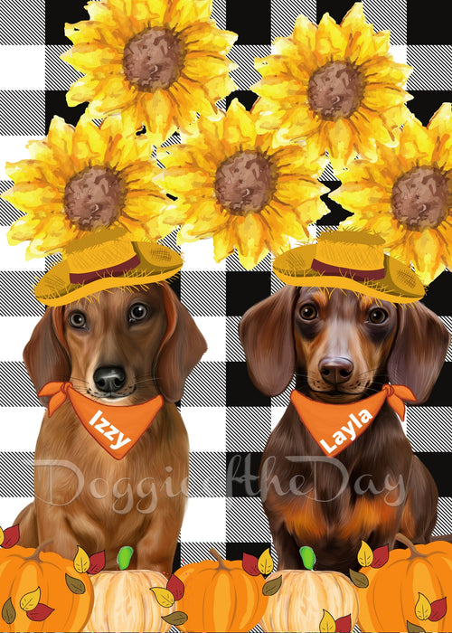 Custom Digital Painting Art Photo Personalized Dog Cat in Sunflower Background
