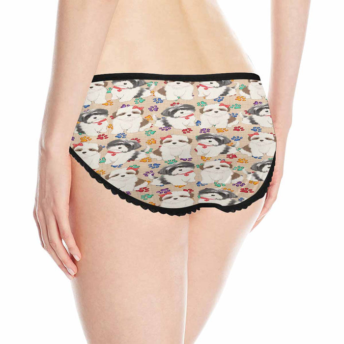 Shih Tzu Dogs Red  Women&#039;s All Over Print Classic Briefs