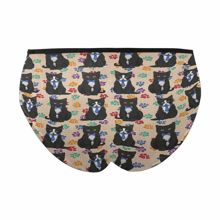 Tuxedo Cats Blue  Women&#039;s High Waist Briefs (Model L26)