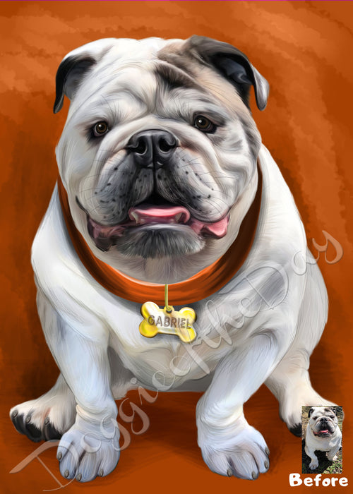 Digital Painting PERSONALIZED PET PORTRAIT! Custom Pet Dog or Cat Art