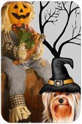Yorkshire Terrier Tempered Cutting Board Halloween