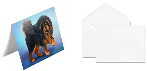 Tibetan Mastiff Dog Handmade Artwork Assorted Pets Greeting Cards and Note Cards with Envelopes for All Occasions and Holiday Seasons