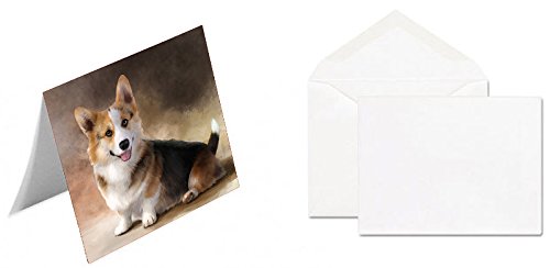Welsh Corgi Dog Handmade Artwork Assorted Pets Greeting Cards and Note Cards with Envelopes for All Occasions and Holiday Seasons
