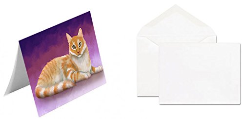 Turkish Van Cat Handmade Artwork Assorted Pets Greeting Cards and Note Cards with Envelopes for All Occasions and Holiday Seasons