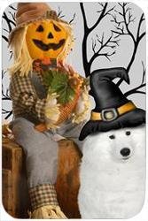 Samoyed Tempered Large Cutting Board Halloween