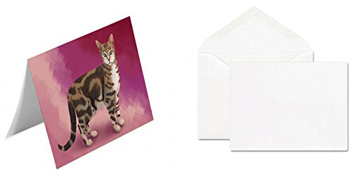 Sokoke Cat Handmade Artwork Assorted Pets Greeting Cards and Note Cards with Envelopes for All Occasions and Holiday Seasons GCD48399