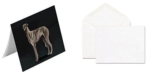 Sloughi Dog Handmade Artwork Assorted Pets Greeting Cards and Note Cards with Envelopes for All Occasions and Holiday Seasons