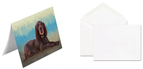 Sussex Spaniel Dog Handmade Artwork Assorted Pets Greeting Cards and Note Cards with Envelopes for All Occasions and Holiday Seasons